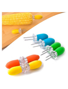 Juego de 8 Tenedores de Maíz de Acero Inoxidable Laochoes