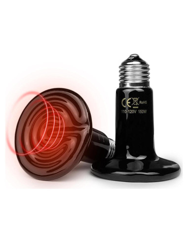 Emisor de Calor Cerámico 150W E26 para Reptiles - Paquete de 2