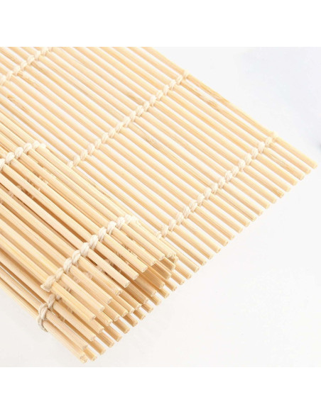 Esteras de Sushi de Bambú PINGEUI - 25 Piezas 24.1x24.1 cm