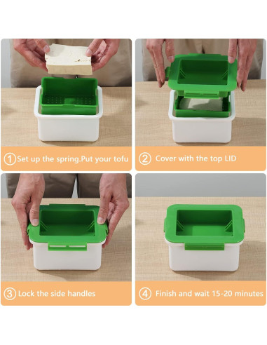 Prensa de Tofu Ihomepark Verde Apta para Lavavajillas 308g