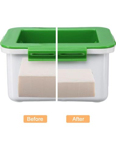 Prensa de Tofu Ihomepark Verde Apta para Lavavajillas 308g