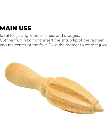 Exprimidor de Cítricos Manual Culinary Fresh de Madera 0.5L
