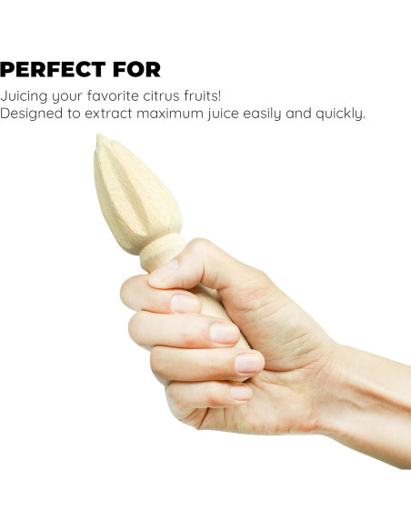 Exprimidor de Cítricos Manual Culinary Fresh de Madera 0.5L