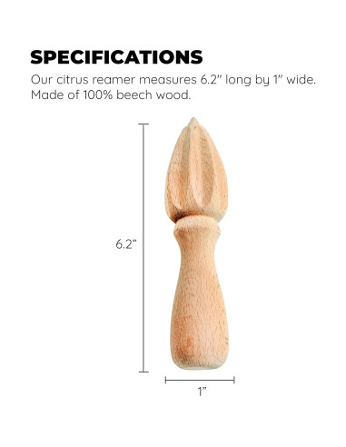 Exprimidor de Cítricos Manual Culinary Fresh de Madera 0.5L