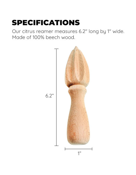 Exprimidor de Cítricos Manual Culinary Fresh de Madera 0.5L