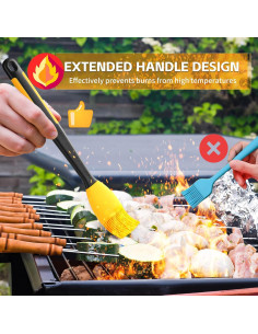 Brocha de Silicona Tuyotue 34.54cm Amarillo Resistente al Calor 2