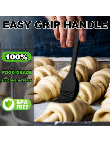 Brochas de Silicona para Basting Anaeat - 2 Piezas Resistentes al Calor