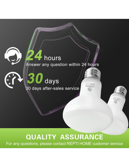 Bombillas de Calor REPTI HOME 100W para Reptiles - Paquete de 2