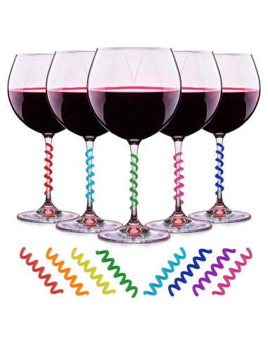 Juego de 8 marcadores de bebida de silicona Simply Charmed