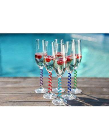 Juego de 8 marcadores de bebida de silicona Simply Charmed