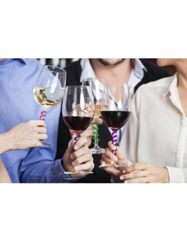 Juego de 8 marcadores de bebida de silicona Simply Charmed