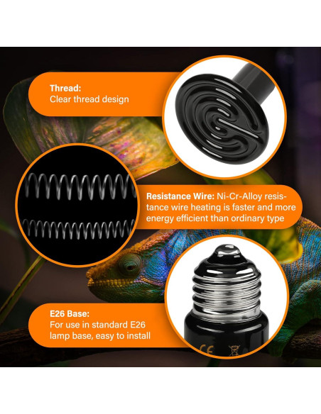 Lámpara de Calor Cerámica HealSmart 100W Paquete de 2