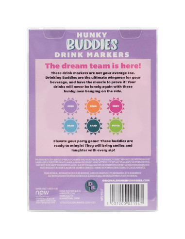 Marcadores de Bebida NPW Gifts - 6 Compañeros para Copas de Vino