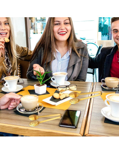 2 Pinzas para Bolsas de Té Gosknor Acero Inoxidable Dorado