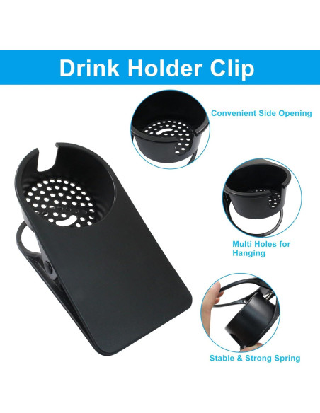 Soporte de Taza de Escritorio Suiwotin - 2 Piezas, Negro