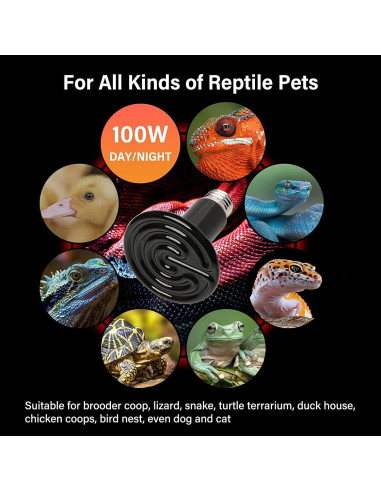 Lámpara de Calor Cerámica HealSmart 100W Paquete de 2