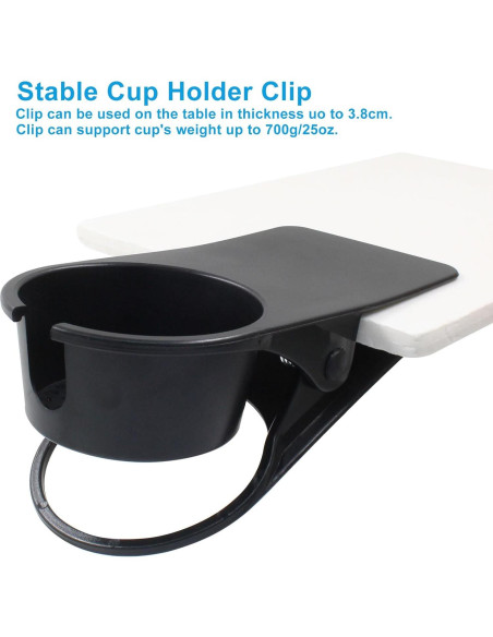 Soporte de Taza de Escritorio Suiwotin - 2 Piezas, Negro