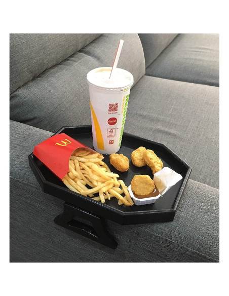 Soporte para Brazo de Sofá NHD con Bandeja para Bebidas y Snacks