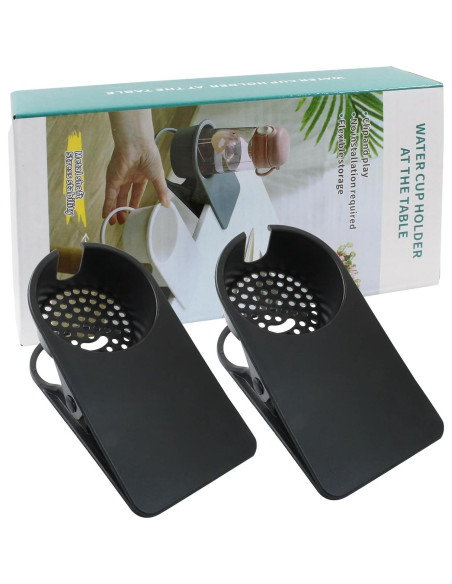 Soporte de Taza de Escritorio Suiwotin - 2 Piezas, Negro