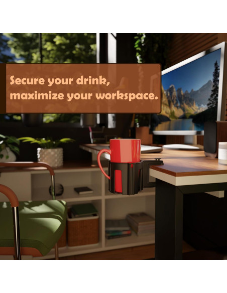 Soporte de Taza Grande Cup-Holster Negro - Antidesbordamiento