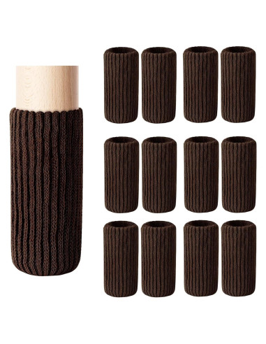 40 Fundas para Patas de Muebles Blendnew - Protección Suelo Café