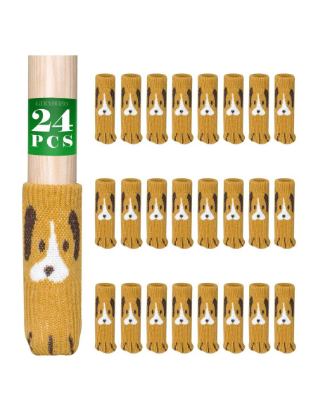 24 Calcetines Antideslizantes para Patas de Silla GDCYHOZO