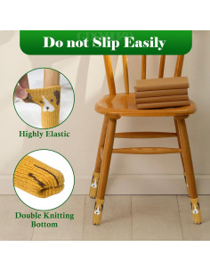 24 Calcetines Antideslizantes para Patas de Silla GDCYHOZO 2