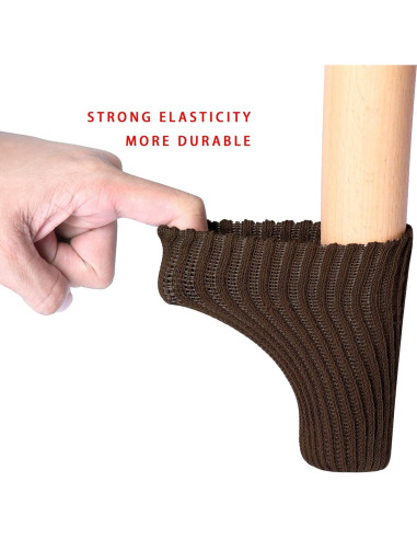 40 Fundas para Patas de Muebles Blendnew - Protección Suelo Café