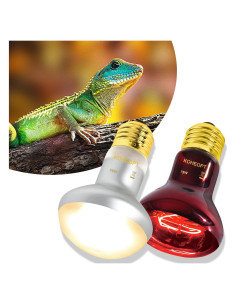 Bombilla de Calor Reptil KOHEOPT 75W 2-Pack UVA e Infrarrojo