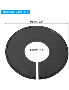 Divisores de Ropa PATIKIL, 12 Piezas, Negro, 9 cm 2