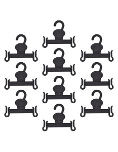 Perchas de Sandalias Plásticas AHANDMAKER 10 Pcs Negras 11.2x8 cm