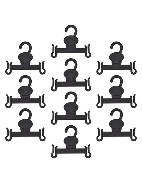 Perchas de Sandalias Plásticas AHANDMAKER 10 Pcs Negras 11.2x8 cm