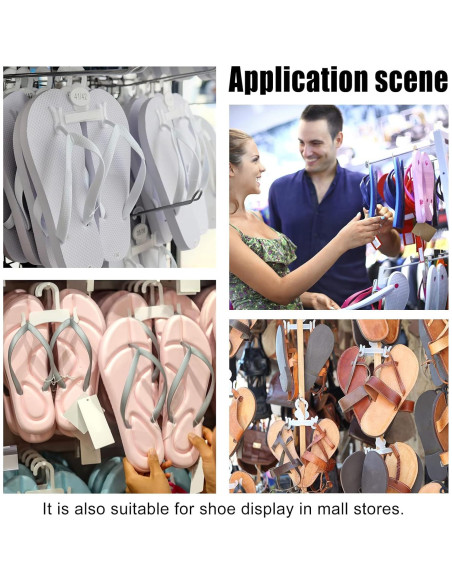 Perchas de Sandalias Plásticas AHANDMAKER 10 Pcs Negras 11.2x8 cm