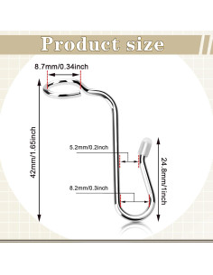 50 Ganchos Conectores de Percha Metálicos Sankoly Plata 8.7 mm 2