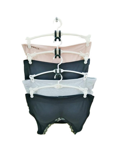 60 Ganchos Conectores para Perchas Kclongvs Ahorro Espacio Negro