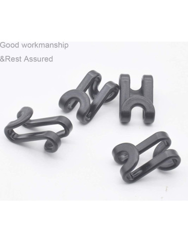 60 Ganchos Conectores para Perchas Kclongvs Ahorro Espacio Negro