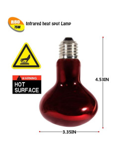 Bombillas de Calor Infrarrojo 75W MCLANZOO 2 Paquete para Reptiles 2