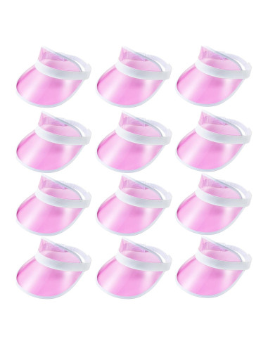 Paquete de 12 Sombreros Visera UV para Mujeres - Color Caramelo