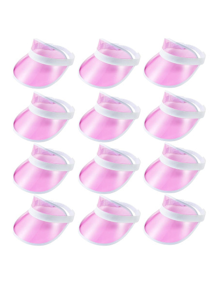 Paquete de 12 Sombreros Visera UV para Mujeres - Color Caramelo