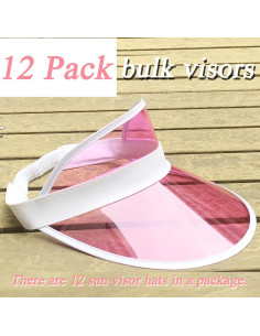 Paquete de 12 Sombreros Visera UV para Mujeres - Color Caramelo 2