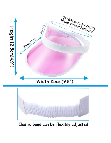 Paquete de 12 Sombreros Visera UV para Mujeres - Color Caramelo