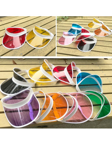 Paquete de 12 Sombreros Visera UV para Mujeres - Color Caramelo