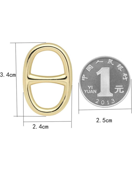 Anillo de Bufanda para Mujeres YANQINQINI Diseño Simple 3.4x2.4cm