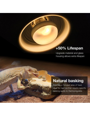 Lámpara de Calor para Reptiles ReptiKing 75W Paquete de 2