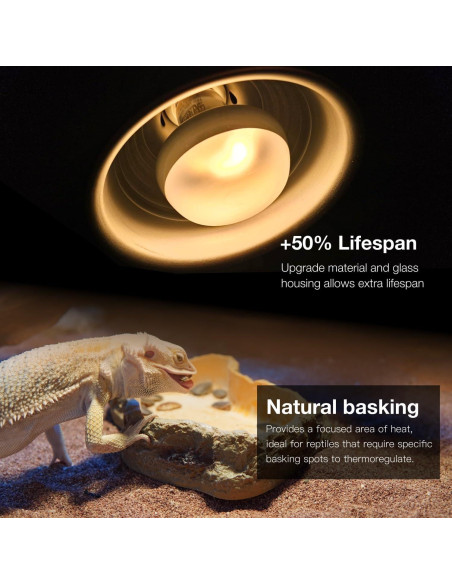 Lámpara de Calor para Reptiles ReptiKing 75W Paquete de 2