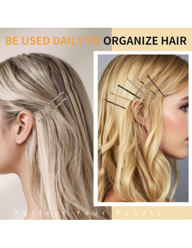 Pinzas para el cabello Teenitor 250 Pcs 5cm con caja - Colores variados