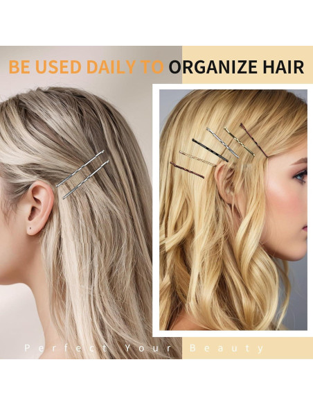 Pinzas para el cabello Teenitor 250 Pcs 5cm con caja - Colores variados