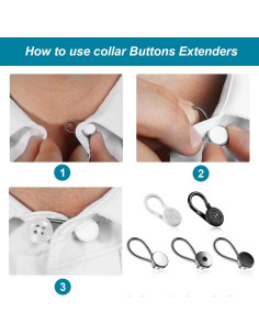 Extensores de Cuello Elástico WILLBOND 24 Piezas 2.54 cm 2