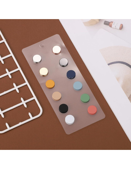 12 Alfileres Magnéticos Coloridos para Hijab - Sin Aguja
