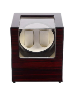 Enrollador de Reloj Uten de Madera Lujo Rojo 4 Modos